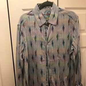 Robert Graham Mens button down leiasure shirt